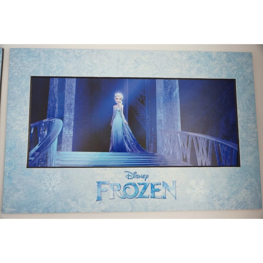 Disney Frozen Magical Moments Character Art Wall Plaque Set Blue Good